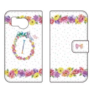 手帳型スマホケース パステルフラワー I (受注生産) Cf LTD AQUOS sense8 SHG11 SH-54D アクオスセンス8 SHG11 SH-54D