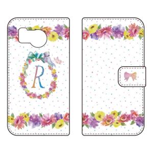 手帳型スマホケース パステルフラワー R (受注...の商品画像