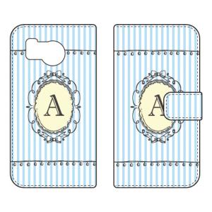 手帳型スマホケース A (サックス) (受注生産...の商品画像
