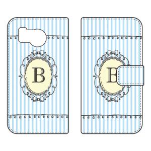 手帳型スマホケース B （サックス） (受注生産) Cf LTD AQUOS sense8 SHG11 SH-54D アクオスセンス8 SHG11 SH-54D
