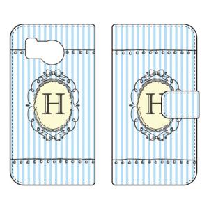 手帳型スマホケース H （サックス） (受注生産) Cf LTD AQUOS sense8 SHG11 SH-54D アクオスセンス8 SHG11 SH-54D
