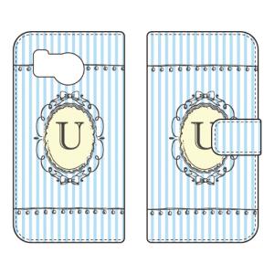 手帳型スマホケース U （サックス） (受注生産) Cf LTD AQUOS sense8 SHG11 SH-54D アクオスセンス8 SHG11 SH-54D