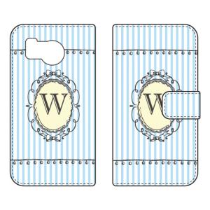 手帳型スマホケース W （サックス） (受注生産) Cf LTD AQUOS sense8 SHG11 SH-54D アクオスセンス8 SHG11 SH-54D