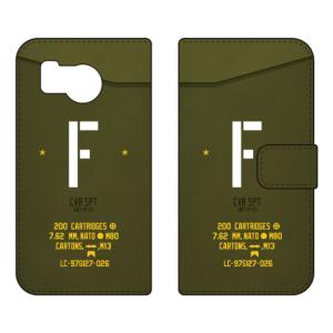 手帳型スマホケース ミリタリー F （カーキ） (受注生産) Cf LTD AQUOS sense8 SHG11 SH-54D アクオスセンス8 SHG11 SH-54D
