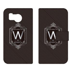 手帳型スマホケース ラグジュアリー W （シルバーグレー） (受注生産) Cf LTD AQUOS sense8 SHG11 SH-54D アクオスセンス8 SHG11 SH-54D