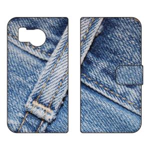 手帳型スマホケース デニム地 デニム生地 デニム柄 01 (受注生産) Cf LTD AQUOS sense8 SHG11 SH-54D アクオスセンス8 SHG11 SH-54D