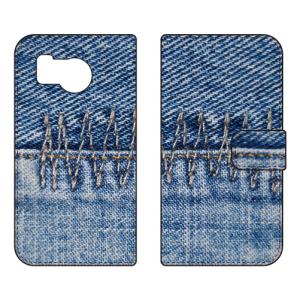 手帳型スマホケース デニム地 デニム生地 デニム柄 柄02 (受注生産) Cf LTD AQUOS sense8 SHG11 SH-54D アクオスセンス8 SHG11 SH-54D