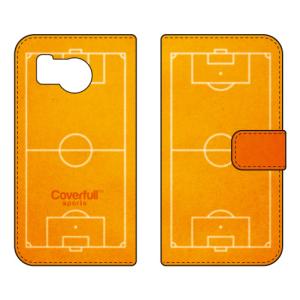 手帳型スマホケース サッカー オレンジ (受注生産) Cf LTD AQUOS sense8 SHG11 SH-54D アクオスセンス8 SHG11 SH-54D