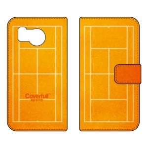 手帳型スマホケース テニス オレンジ (受注生産) Cf LTD AQUOS sense8 SHG11 SH-54D アクオスセンス8 SHG11 SH-54D