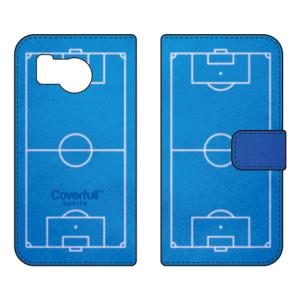 手帳型スマホケース サッカー ブルー (受注生産) Cf LTD AQUOS sense8 SHG11 SH-54D アクオスセンス8 SHG11 SH-54D