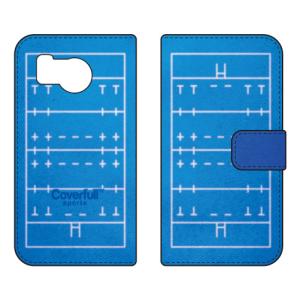 手帳型スマホケース ラグビー ブルー (受注生産) Cf LTD AQUOS sense8 SHG11 SH-54D アクオスセンス8 SHG11 SH-54D