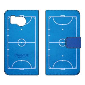 手帳型スマホケース フットサル ブルー (受注生産) Cf LTD AQUOS sense8 SHG11 SH-54D アクオスセンス8 SHG11 SH-54D