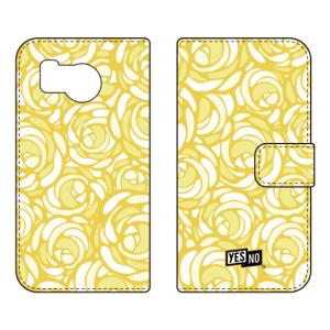 手帳型スマホケース ローズポップ パステルイエロー (受注生産) YESNO AQUOS sense8 SHG11 SH-54D アクオスセンス8 SHG11 SH-54D