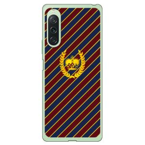 ストライプ バーガンディ×ネイビー （ソフト ケース カバー） SECOND SKIN Xperia...