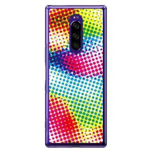 Xperia 1 ケース SOV40・SO-03L Code；C Color dot スマホケース ...