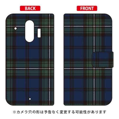 らくらくスマートフォン ケース F-42A me F-01L 手帳 トラッドチェック ブラックウォッ...