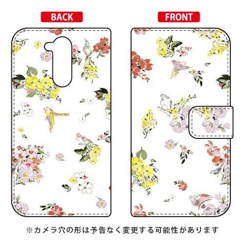 LG style2 ケース L-01L 手帳 SINDEE Fly Flower （ホワイト） スマ...