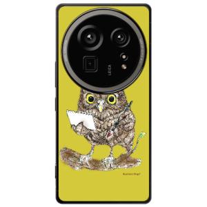 ふくろう 黄色 design by Ringo (ハード ケース カバー) Coverfull AQ...