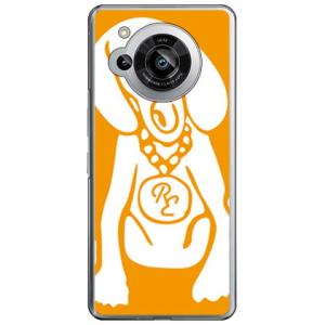 Dog オレンジ×ホワイト design by ROTM ( ハード ケース ) ( 受注生産 ) ...