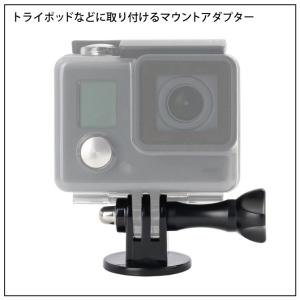 1/4ネジ付き マウントアダプター アクションカメラ GoPro ゴープロ SJCAM Xiaoyi ミニ トライポッド 三脚 自撮り棒 ( ポスト投函 )