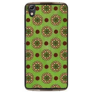 ALCATEL IDOL 4 フラワースポット ライムグリーン スマホケース (受注生産)