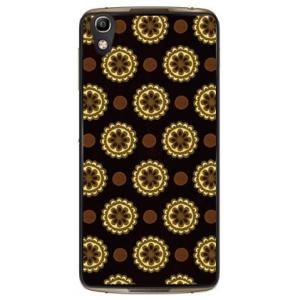 ALCATEL IDOL 4 フラワースポット チョコレートブラック スマホケース (受注生産)