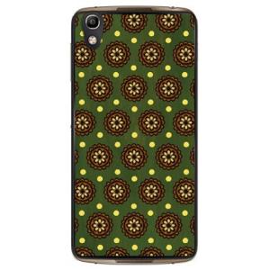 ALCATEL IDOL 4 フラワースポット レトログリーン スマホケース (受注生産)