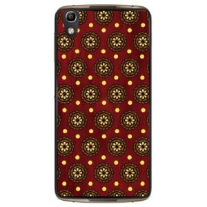 ALCATEL IDOL 4 フラワースポット レトロブラウン スマホケース (受注生産)