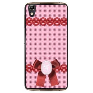 ALCATEL IDOL 4 ドット×カメオ ピンク スマホケース (受注生産)