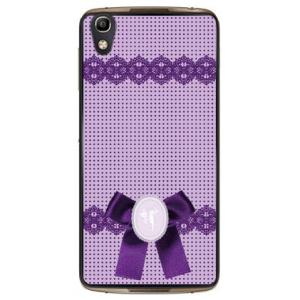 ALCATEL IDOL 4 ドット×カメオ パープル スマホケース (受注生産)