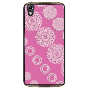 ALCATEL IDOL 4 サークルレース ピンク スマホケース (受注生産)