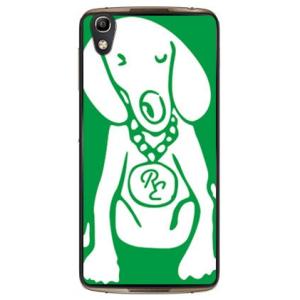 ALCATEL IDOL 4 Dog グリーン×ホワイト スマホケース (受注生産)