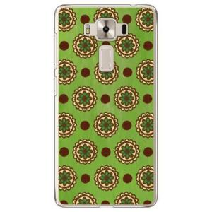 ZenFone 3 Deluxe ZS550KL フラワースポット ライムグリーン スマホケース (...