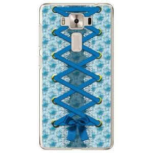 ZenFone 3 Deluxe ZS550KL コルセット ブルー スマホケース (受注生産)