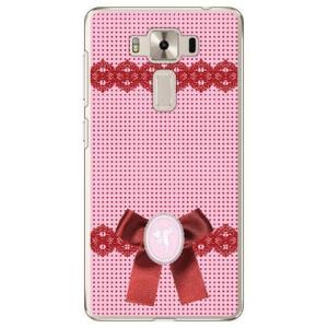 ZenFone 3 Deluxe ZS550KL ドット×カメオ ピンク スマホケース (受注生産)