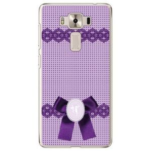 ZenFone 3 Deluxe ZS550KL ドット×カメオ パープル スマホケース (受注生産...