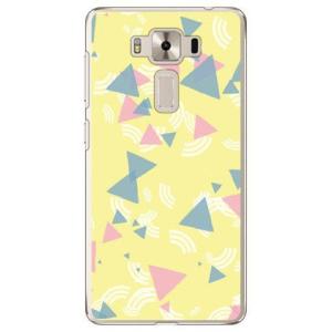 ZenFone 3 Deluxe ZS550KL さんかく イエロー スマホケース (受注生産)