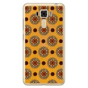 ZenFone 3 Laser ケース ZC551KL フラワースポット オレンジ スマホケース (...