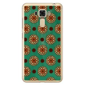 ZenFone 3 Laser ケース ZC551KL フラワースポット グリーン スマホケース (...