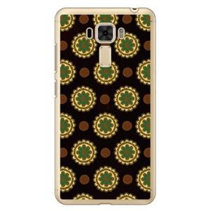 ZenFone 3 Laser ケース ZC551KL フラワースポット チョコレートグリーン スマ...