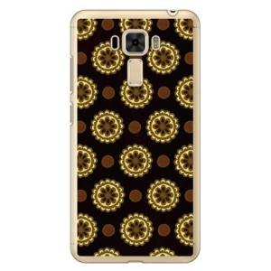 ZenFone 3 Laser ケース ZC551KL フラワースポット チョコレートブラック スマ...