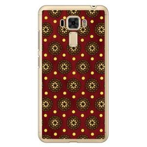 ZenFone 3 Laser ケース ZC551KL フラワースポット レトロブラウン スマホケー...