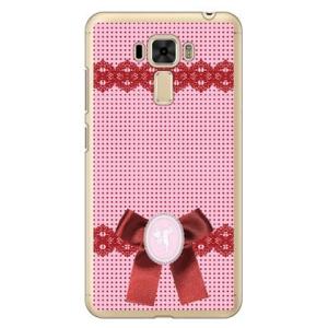 ZenFone 3 Laser ケース ZC551KL ドット×カメオ ピンク スマホケース (受注...