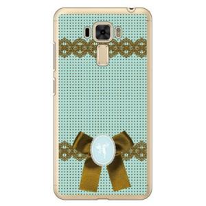 ZenFone 3 Laser ケース ZC551KL ドット×カメオ グリーン スマホケース (受...