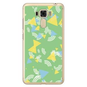ZenFone 3 Laser ケース ZC551KL さんかく グリーン スマホケース (受注生産...