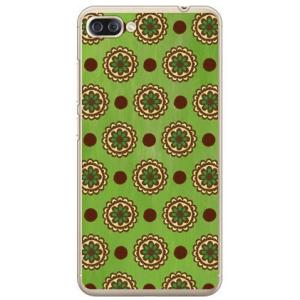 ZenFone 4 Max Pro ケース ZC554KL フラワースポット ライムグリーン スマホ...