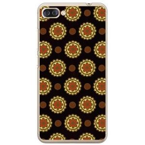 ZenFone 4 Max Pro ケース ZC554KL フラワースポット チョコレートオレンジ ...