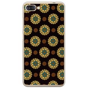 ZenFone 4 Max Pro ケース ZC554KL フラワースポット チョコレートブルー ス...