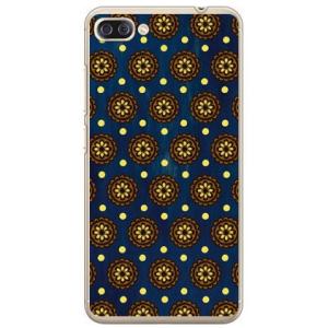 ZenFone 4 Max Pro ケース ZC554KL フラワースポット レトロネイビー スマホ...