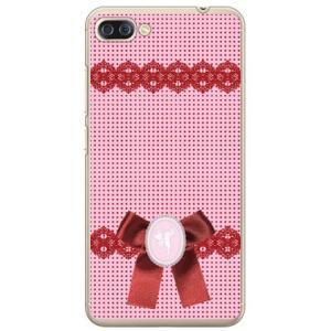 ZenFone 4 Max Pro ケース ZC554KL ドット×カメオ ピンク スマホケース (...